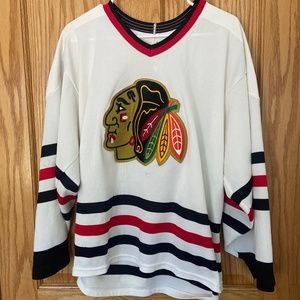 White Black Hawks Jersey